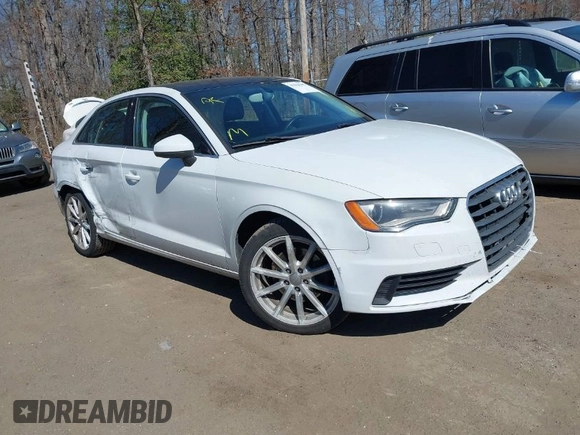 2015 Audi A3 1.8T Premium with VIN WAUACGFF9F1029982, listed as a IAAI auction lot 41904945 with 118,961 mi miles. Bid and sale history available at carsss.com. Image 1.