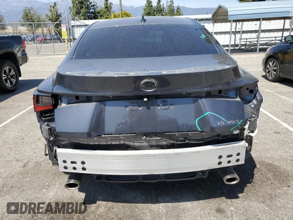 2022 Lexus IS 350 F Sport with VIN JTHGZ1B27N5055935, listed as a Copart auction lot 52050285 with 40,586 mi miles and Salvage title. Bid and sale history available at DreamBid. Image 6.