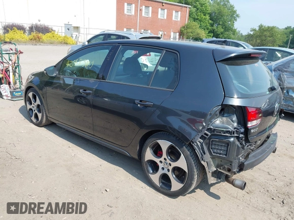 2012 Volkswagen Golf GTI w/Sunroof & Navi PZEV with VIN WVWGD7AJ8CW227604, listed as a IAAI auction lot 42483080 with 176,130 mi miles and . Bid and sale history available at DreamBid. Image 3.