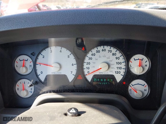 2007 Dodge Ram 1500 Laramie with VIN 1D7HU18277S267806, listed as a IAAI auction lot 41591579 with 141,497 mi miles. Bid and sale history available at carsss.com. Image 7.