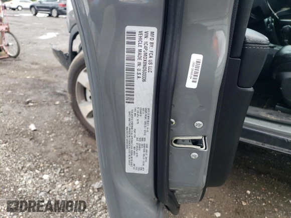 2022 Jeep Cherokee Limited with VIN 1C4PJMDX8ND533336, listed as a Copart auction lot 56656145 with 33,959 mi miles and Salvage title. Bid and sale history available at DreamBid. Image 13.