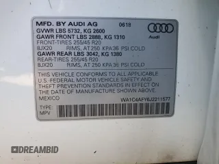 2018 Audi SQ5 Prestige with VIN WA1C4AFY6J2211577, listed as a Copart auction lot 78027654 with Not Provided miles and Salvage Title. Bid and sale history available at DreamBid. Image 13.