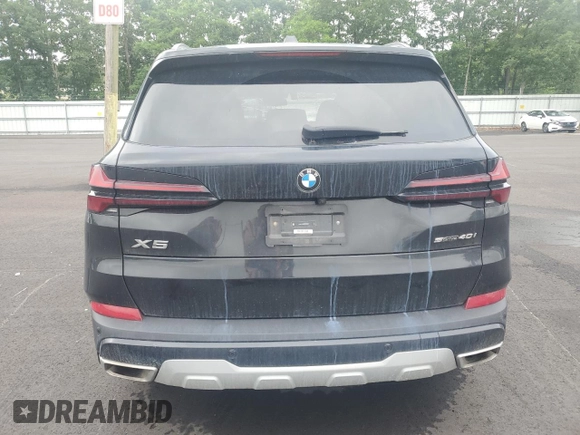 2024 BMW X5 sDrive40i with VIN 5UX13EU03R9V08439, listed as a Copart auction lot 61158915 with Not provided miles and Clean title. Bid and sale history available at DreamBid. Image 6.