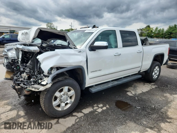 2018 GMC Sierra 2500HD SLT with VIN 1GT12TEG4JF202330, listed as a Copart auction lot 62895355 with 87,049 mi miles and Salvage title. Bid and sale history available at DreamBid. Image 1.
