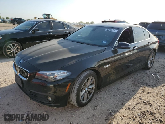 2015 BMW 5 Series 528i with VIN WBA5A5C58FD520212, listed as a Copart auction lot 55643525 with 156,948 mi miles and Salvage title. Bid and sale history available at DreamBid. Image 1.