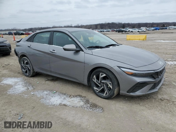 2024 Hyundai Elantra SEL with VIN KMHLS4DG3RU843407, listed as a Copart auction lot 44775405 with 1,904 mi miles and Salvage title. Bid and sale history available at DreamBid. Image 4.