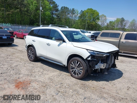 2023 Infiniti QX60 Sensory z VIN 5N1DL1GS4PC362410, wystawiony jako IAAI lot #41966872 z przebiegiem 27 142 mil mil oraz . Historia ofert i sprzedaży dostępna na DreamBid. Obrazek 1.