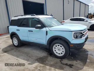 2024 Ford Bronco Sport Heritage with VIN 3FMCR9G64RRE97998, listed as a Copart auction lot 63645785 with 9,991 mi miles and Non repairable. Bid and sale history available at DreamBid. Image 4.