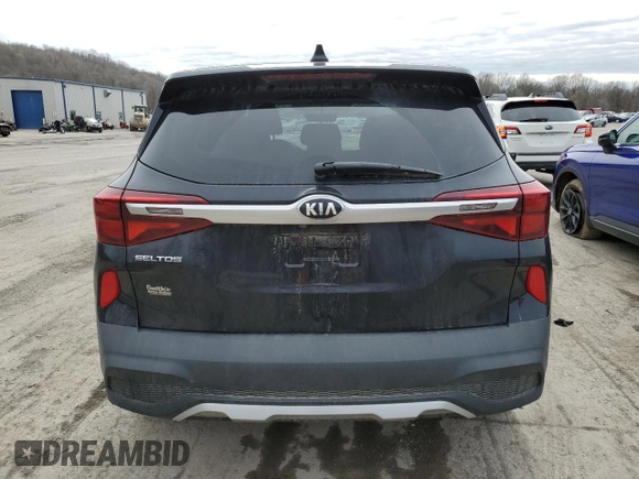 2021 Kia Seltos LX with VIN KNDEPCAA6M7104905, listed as a Copart auction lot 51917725 with 77,676 mi miles and Salvage Title. Bid and sale history available at carsss.com. Image 6.