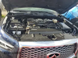 2021 Infiniti QX80 LUXE with VIN JN8AZ2AF1M9716985, listed as a Copart auction lot 74949784 with 0 mi miles and Salvage Title. Bid and sale history available at carsss.com. Image 12.