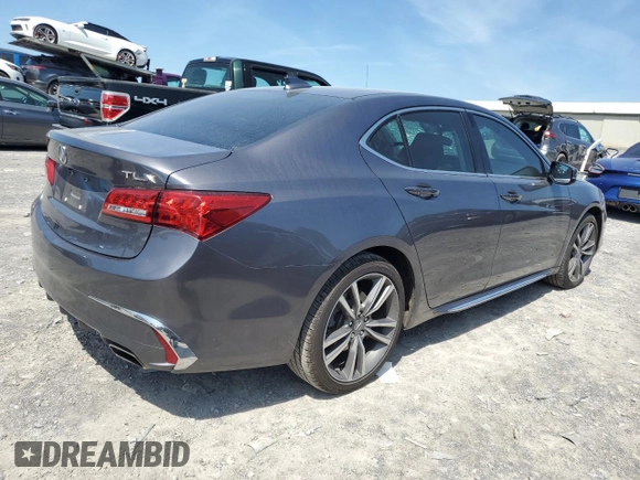 2020 Acura TLX w/Technology Pkg with VIN 19UUB2F49LA005036, listed as a Copart auction lot 56857254 with 24,332 mi miles and Salvage Title. Bid and sale history available at carsss.com. Image 3.