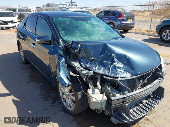 2015 Nissan Sentra S with VIN 3N1AB7AP8FY324463, listed as a IAAI auction lot 41738235 with 159,024 mi miles. Bid and sale history available at carsss.com. Image 6.