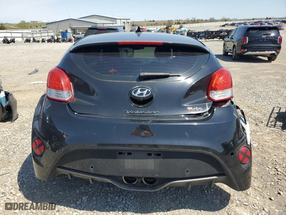 2014 Hyundai Veloster Turbo with VIN KMHTC6AE2EU207423, listed as a Copart auction lot 52151565 with 96,215 mi miles and Salvage Title. Bid and sale history available at carsss.com. Image 6.