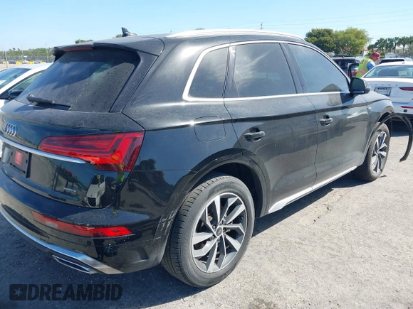 2023 Audi Q5 S line Premium with VIN WA1GAAFY1P2105993, listed as a IAAI auction lot 41741572 with 22,899 mi miles. Bid and sale history available at carsss.com. Image 4.