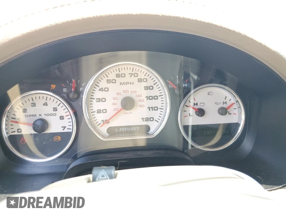 2006 Ford F-150 XLT with VIN 1FTPW12566KA90649, listed as a Copart auction lot 63287565 with 245,951 mi miles and Salvage title. Bid and sale history available at DreamBid. Image 9.