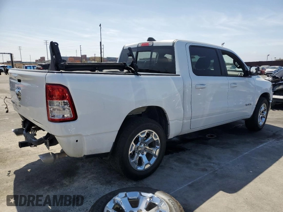 2021 Ram 1500 Big Horn with VIN 1C6RREFT2MN747109, listed as a Copart auction lot 58084855 with 77,604 mi miles and Salvage title. Bid and sale history available at DreamBid. Image 3.
