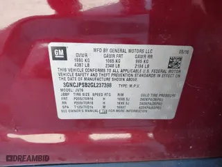 2016 Chevrolet Trax LT with VIN 3GNCJPSB2GL237398, listed as a IAAI auction lot 41293814 with 84,042 mi miles. Bid and sale history available at carsss.com. Image 9.