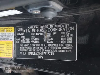 2009 Kia Sportage LX with VIN KNDJE723497612745, listed as a IAAI auction lot 41974301 with 141,110 mi miles and . Bid and sale history available at carsss.com. Image 9.