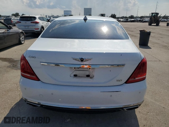 2017 Genesis G90 5.0L Ultimate with VIN KMHG54JHXHU023801, listed as a Copart auction lot 72280024 with 104,721 mi miles and Non Repairable. Bid and sale history available at carsss.com. Image 6.