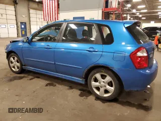 2007 Kia Spectra with VIN KNAFE161775007569, listed as a Copart auction lot 86778784 with 125,463 mi miles and Salvage Title. Bid and sale history available at carsss.com. Image 2.