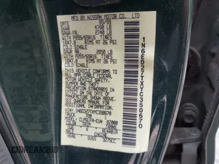 2000 Nissan Frontier XE z VIN 1N6ED27TXYC350670, wystawiony jako IAAI lot #42422277 z przebiegiem 192 897 mil mil oraz . Historia ofert i sprzedaży dostępna na DreamBid. Obrazek 9.