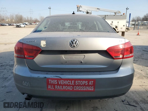 2013 Volkswagen Passat SE with VIN 1VWBH7A37DC038569, listed as a Copart auction lot 48790085 with 191,477 mi miles and Clean Title. Bid and sale history available at carsss.com. Image 6.