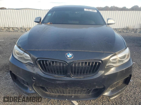 2016 BMW 2 Series M235i xDrive with VIN WBA1J9C57GV371986, listed as a Copart auction lot 77871604 with 0 mi miles and Salvage Title. Bid and sale history available at carsss.com. Image 5.