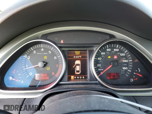 2007 Audi Q7 Premium with VIN WA1BY74L27D070708, listed as a Copart auction lot 44191455 with 151,303 mi miles and Salvage Title. Bid and sale history available at carsss.com. Image 9.