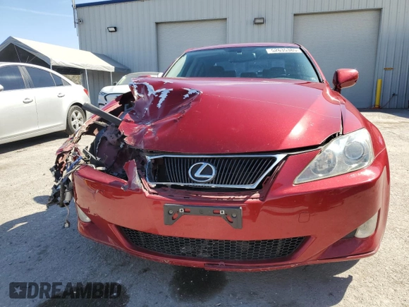 2008 Lexus IS 350 with VIN JTHBE262685018336, listed as a Copart auction lot 52635385 with 144,233 mi miles and Salvage title. Bid and sale history available at DreamBid. Image 5.