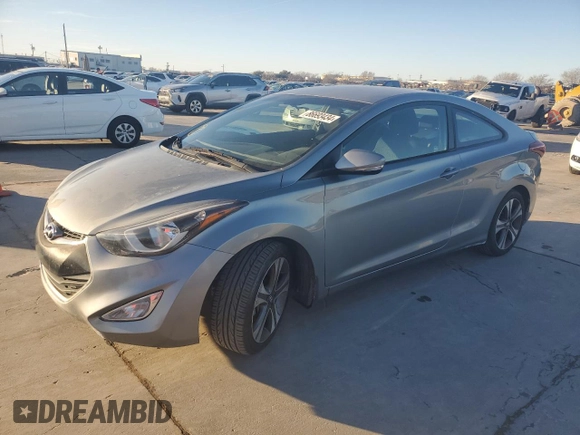 2014 Hyundai Elantra Coupe with VIN KMHDH6AH4EU029370, listed as a Copart auction lot 86693434 with 117,175 mi miles and Salvage Title. Bid and sale history available at carsss.com. Image 1.