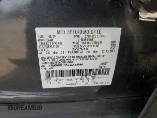 2020 Ford Explorer Platinum с VIN 1FM5K8HC5LGA34794, выставлен на аукционе Copart как лот 59169905 с пробегом Не указан миль и Списание • Salvage title. История ставок и продаж доступна на DreamBid. Изображение 13.