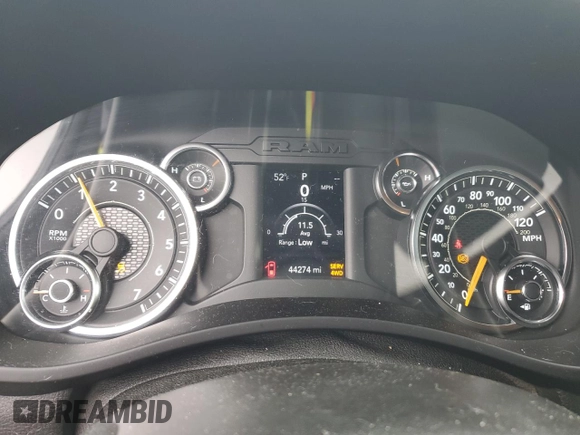 2021 Ram 2500 Big Horn with VIN 3C6UR5DJ4MG652684, listed as a Copart auction lot 56091524 with 44,274 mi miles and Salvage Title. Bid and sale history available at carsss.com. Image 9.