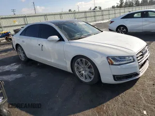 2016 Audi A8 3.0T with VIN WAU34AFD7GN008642, listed as a Copart auction lot 88980125 with 78,861 mi miles and Salvage title. Bid and sale history available at DreamBid. Image 4.