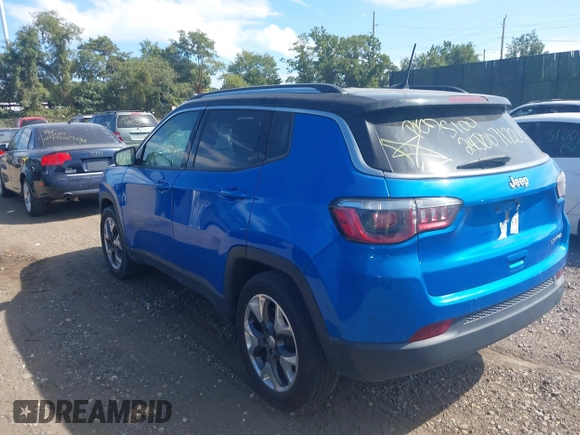 2020 Jeep Compass Limited with VIN 3C4NJCCB4LT125706, listed as a IAAI auction lot 40393170 with Not Provided miles and . Bid and sale history available at DreamBid. Image 3.