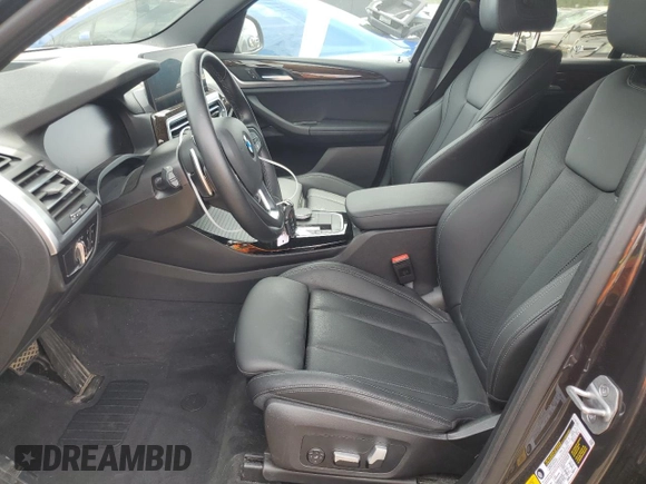 2022 BMW X3 xDrive30i with VIN 5UX53DP02N9J49988, listed as a Copart auction lot 52030915 with 32,916 mi miles and Salvage Title. Bid and sale history available at DreamBid. Image 7.