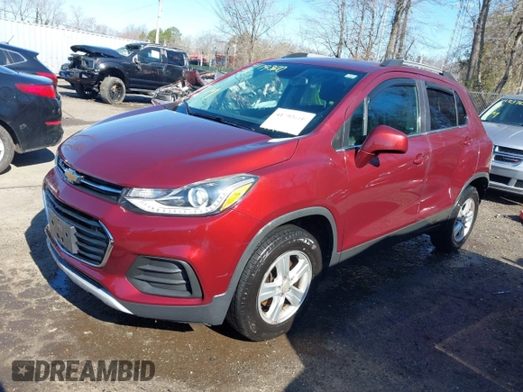 2017 Chevrolet Trax LT with VIN 3GNCJPSB2HL187166, listed as a IAAI auction lot 41793610 with 139,466 mi miles. Bid and sale history available at carsss.com. Image 2.