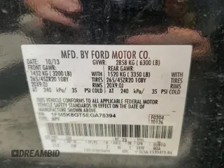 2014 Ford Explorer Sport z VIN 1FM5K8GT5EGA78394, wystawiony jako Copart lot #60053395 z przebiegiem 179 961 mil mil oraz Szkoda całkowita • Salvage title. Historia ofert i sprzedaży dostępna na DreamBid. Obrazek 12.
