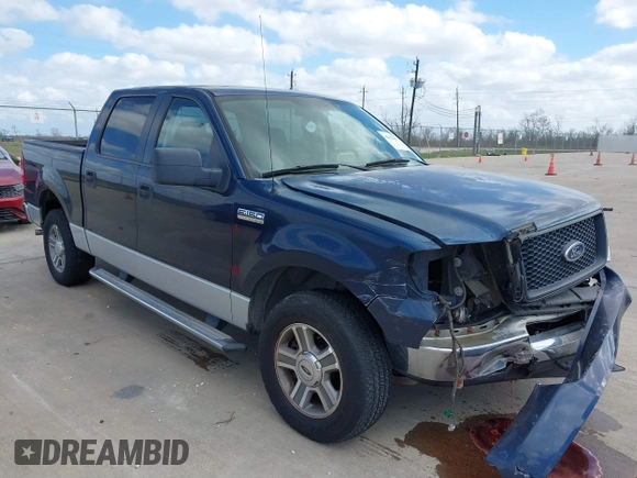 2005 Ford F-150 XLT with VIN 1FTRW12W55FB45231, listed as a IAAI auction lot 41825887 with 166,220 mi miles. Bid and sale history available at carsss.com. Image 1.