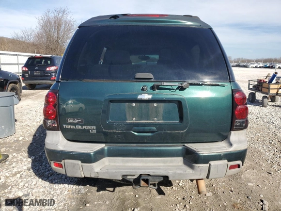 2005 Chevrolet TrailBlazer LS with VIN 1GNET16S356185474, listed as a Copart auction lot 43398405 with 0 mi miles and Salvage Title. Bid and sale history available at carsss.com. Image 6.