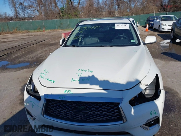 2020 Infiniti Q50 Pure with VIN JN1EV7AP6LM207147, listed as a IAAI auction lot 41793447 with 78,580 mi miles and . Bid and sale history available at carsss.com. Image 13.