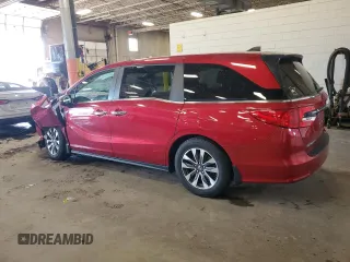2023 Honda Odyssey EX-L with VIN 5FNRL6H6XPB025574, listed as a Copart auction lot 48046215 with 46,865 mi miles and Salvage Title. Bid and sale history available at carsss.com. Image 2.