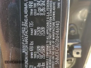 2022 Hyundai Tucson SEL with VIN 5NMJFCAE0NH146940, listed as a Copart auction lot 81593084 with 17,790 mi miles and Non Repairable. Bid and sale history available at carsss.com. Image 12.