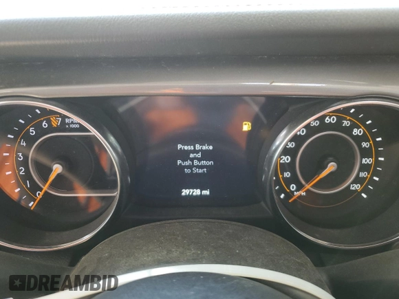 2023 Jeep Gladiator Overland with VIN 1C6HJTFG2PL542657, listed as a Copart auction lot 63384465 with 29,728 mi miles and Non repairable. Bid and sale history available at DreamBid. Image 9.