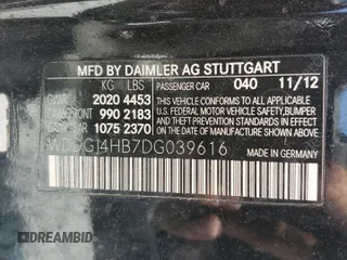 2013 Mercedes-Benz C 250 with VIN WDDGJ4HB7DG039616, listed as a Copart auction lot 55070365 with Not Provided miles and Salvage Title. Bid and sale history available at DreamBid. Image 12.