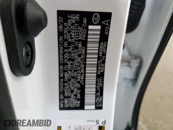 2023 Lexus UX 250h F Sport z VIN JTHB6JBH4P2135480, wystawiony jako Copart lot #81523784 z przebiegiem Nie podano mil oraz Szkody całkowita. Historia ofert i sprzedaży dostępna na DreamBid. Obrazek 14.