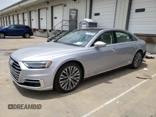 2019 Audi A8 with VIN WAU8DAF83KN010955, listed as a Copart auction lot 59734495 with 30,479 mi miles and Salvage title. Bid and sale history available at DreamBid. Image 1.