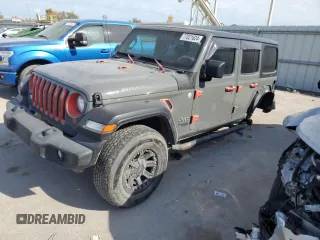 2020 Jeep Wrangler Unlimited Willys with VIN 1C4HJXDGXLW111995, listed as a Copart auction lot 77021624 with 43,074 mi miles and Salvage title. Bid and sale history available at DreamBid. Image 1.