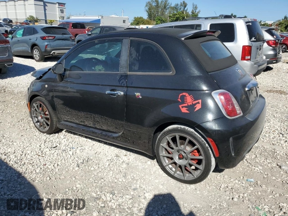 2013 FIAT 500 Abarth with VIN 3C3CFFJH7DT635958, listed as a Copart auction lot 48278615 with 83,841 mi miles and Salvage title. Bid and sale history available at DreamBid. Image 2.
