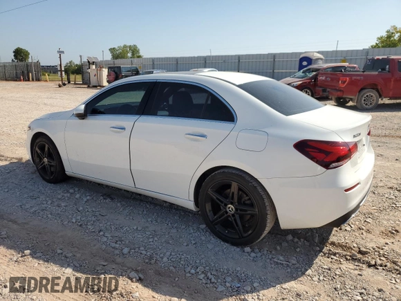 2019 Mercedes-Benz A 220 with VIN WDD3G4EB6KW021421, listed as a Copart auction lot 55458715 with 72,118 mi miles and Salvage title. Bid and sale history available at DreamBid. Image 2.