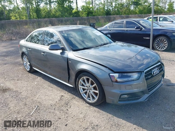 2014 Audi A4 Premium Plus with VIN WAUFFAFL8EN028877, listed as a IAAI auction lot 41736915 with 112,021 mi miles. Bid and sale history available at carsss.com. Image 1.